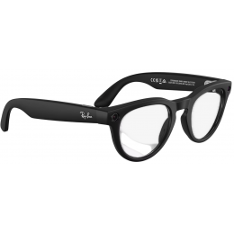 Умные очки Ray-Ban Meta* Headliner Gen 2 Matte Black, Прозрачные линзы для компьютера Clear Blue-Violet (RW4013), размер L